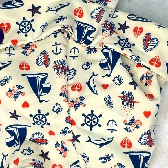 Girl Howdy bikini top only sz 8 retro vintage pinup style sailing print - Picture 4 of 9